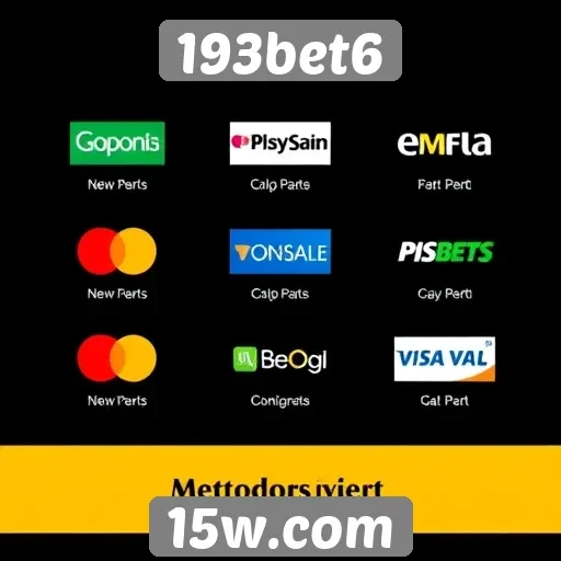 Métodos de pagamento disponíveis no 193bet6